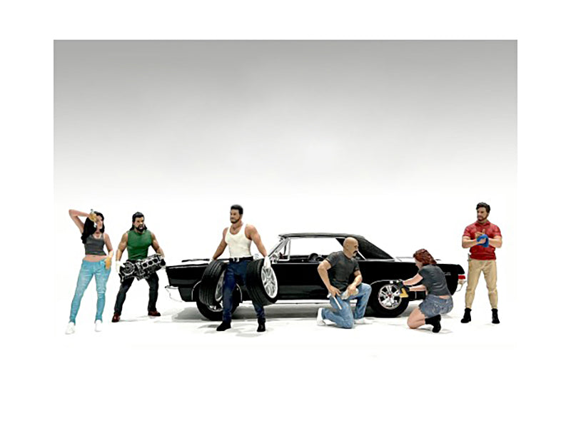 "Muscle Mechanics" 6 piece Figure Set for 1/18 Scale Models