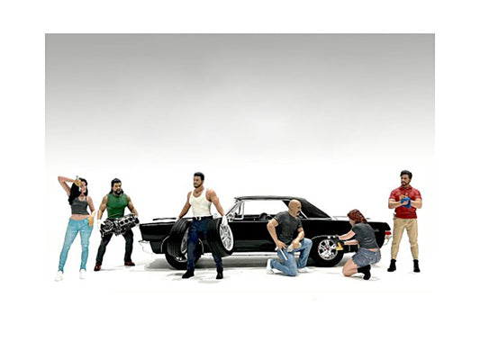 "Muscle Mechanics" 6 piece Figure Set for 1/18 Scale Models