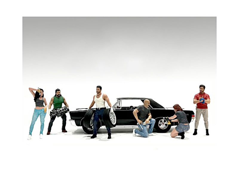 "Muscle Mechanics" 6 piece Figure Set for 1/24 Scale Models
