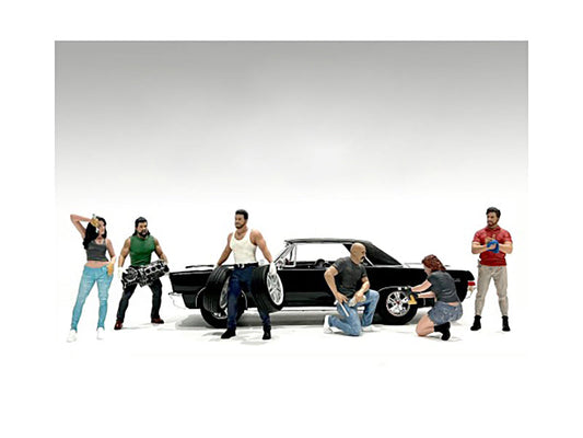 "Muscle Mechanics" 6 piece Figure Set for 1/24 Scale Models
