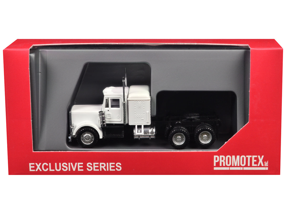 Peterbilt Sleeper Cab White 1/87 (HO) Plastic Model Car