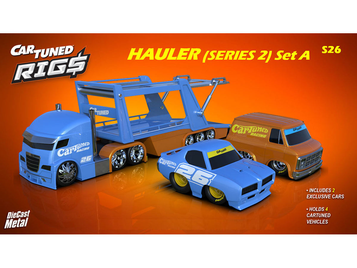 "Rigs Car Hauler" Series #2 Set of 3 pieces Diecast Model Cars