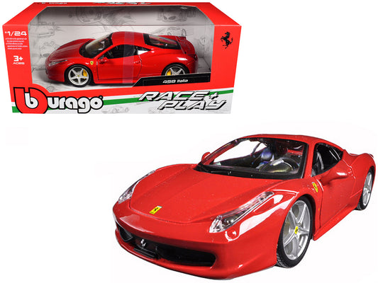 Ferrari 458 Italia Red 1/24 Diecast Model Car