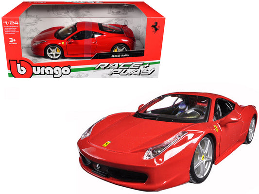 Ferrari 458 Italia Red 1/24 Diecast Model Car