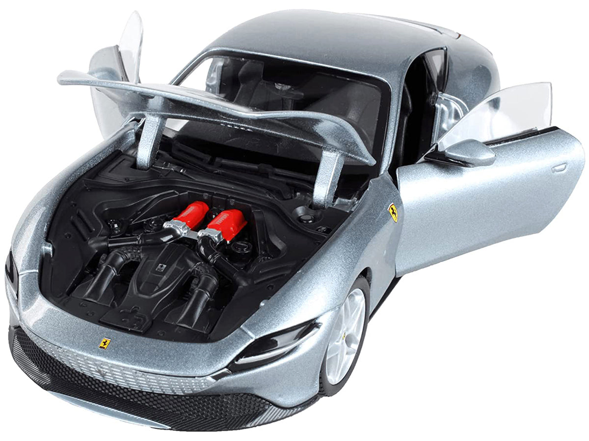 Ferrari Roma Gray Metallic "Race + Play" Series 1/24 Diecast Model Car