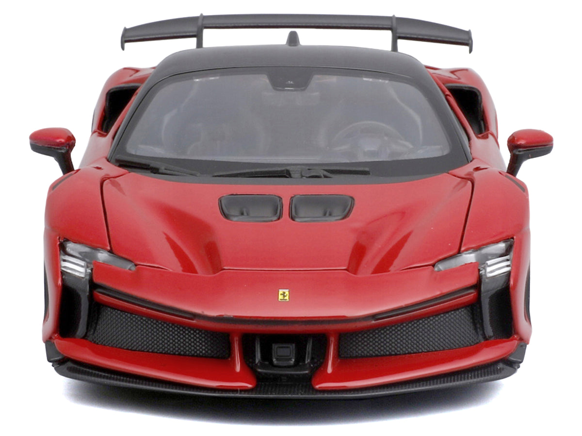 Ferrari SF90 XX Stradale Red with Black Top "Race and Play" Series 1/24 Diecast Model Car