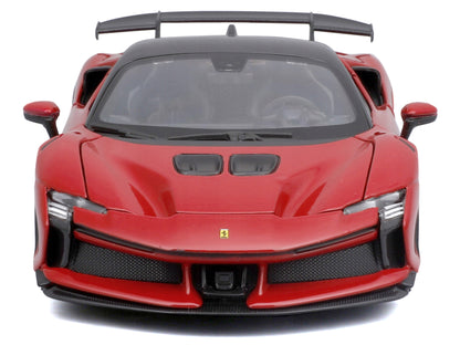 Ferrari SF90 XX Stradale Red with Black Top "Race and Play" Series 1/24 Diecast Model Car