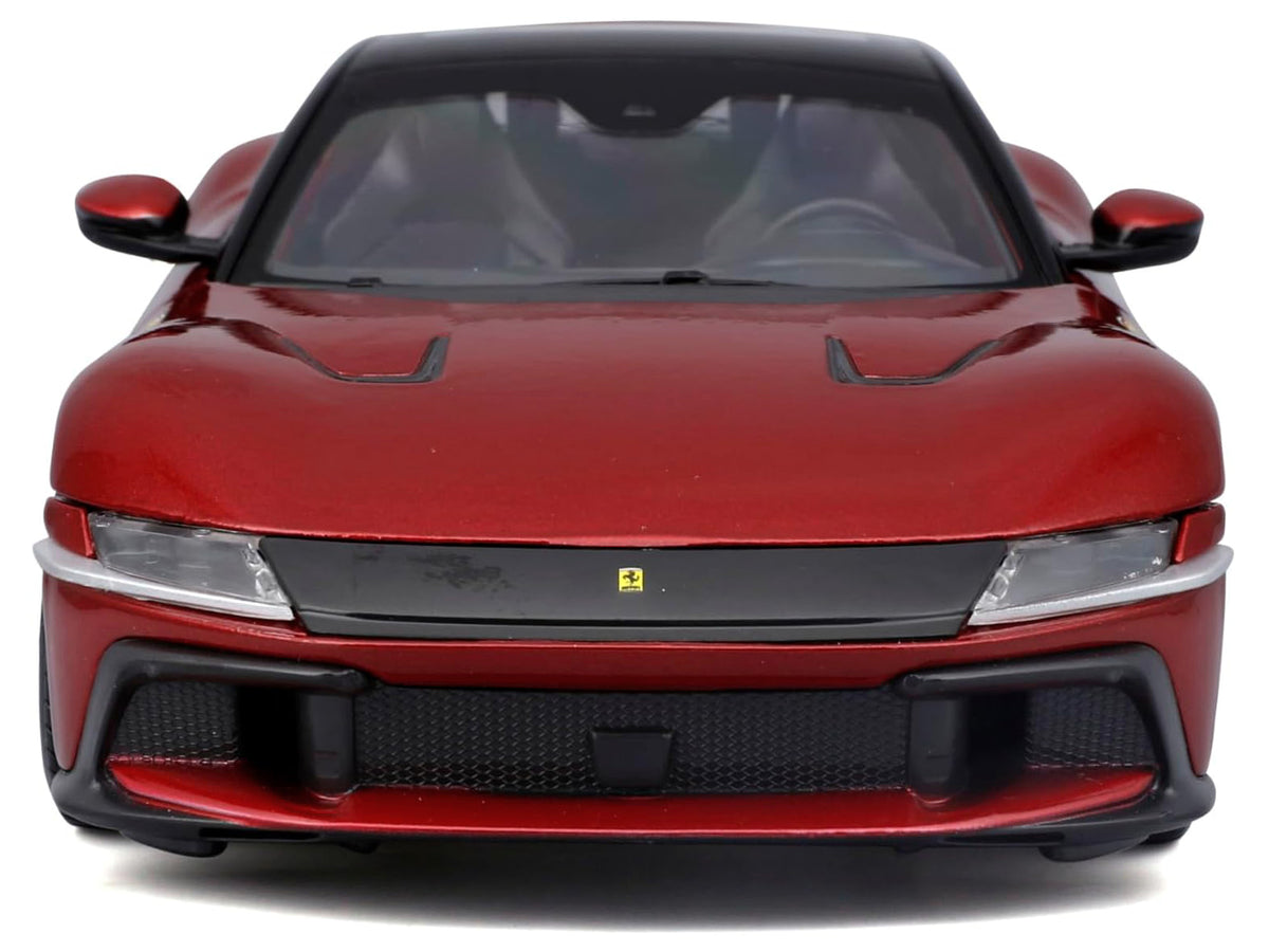 Ferrari 12Cilindri Red Metallic with Black Top "Race + Play" Series 1/24 Diecast Model Car