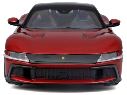 Ferrari 12Cilindri Red Metallic with Black Top "Race + Play" Series 1/24 Diecast Model Car
