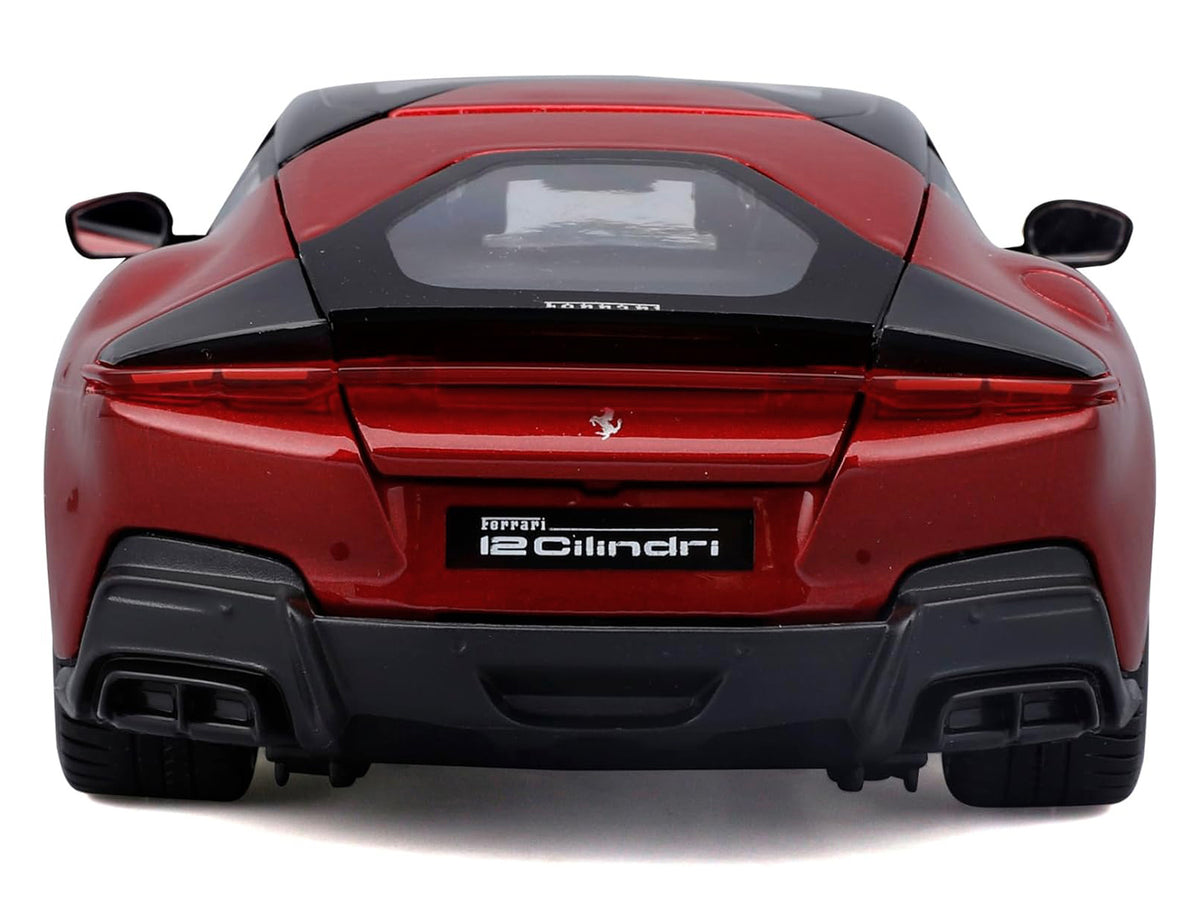Ferrari 12Cilindri Red Metallic with Black Top "Race + Play" Series 1/24 Diecast Model Car