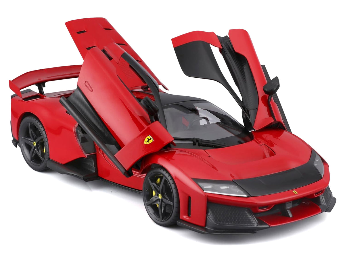 Ferrari F80 Red with Black Top "Race + Play" Series 1/24 Diecast Model Car