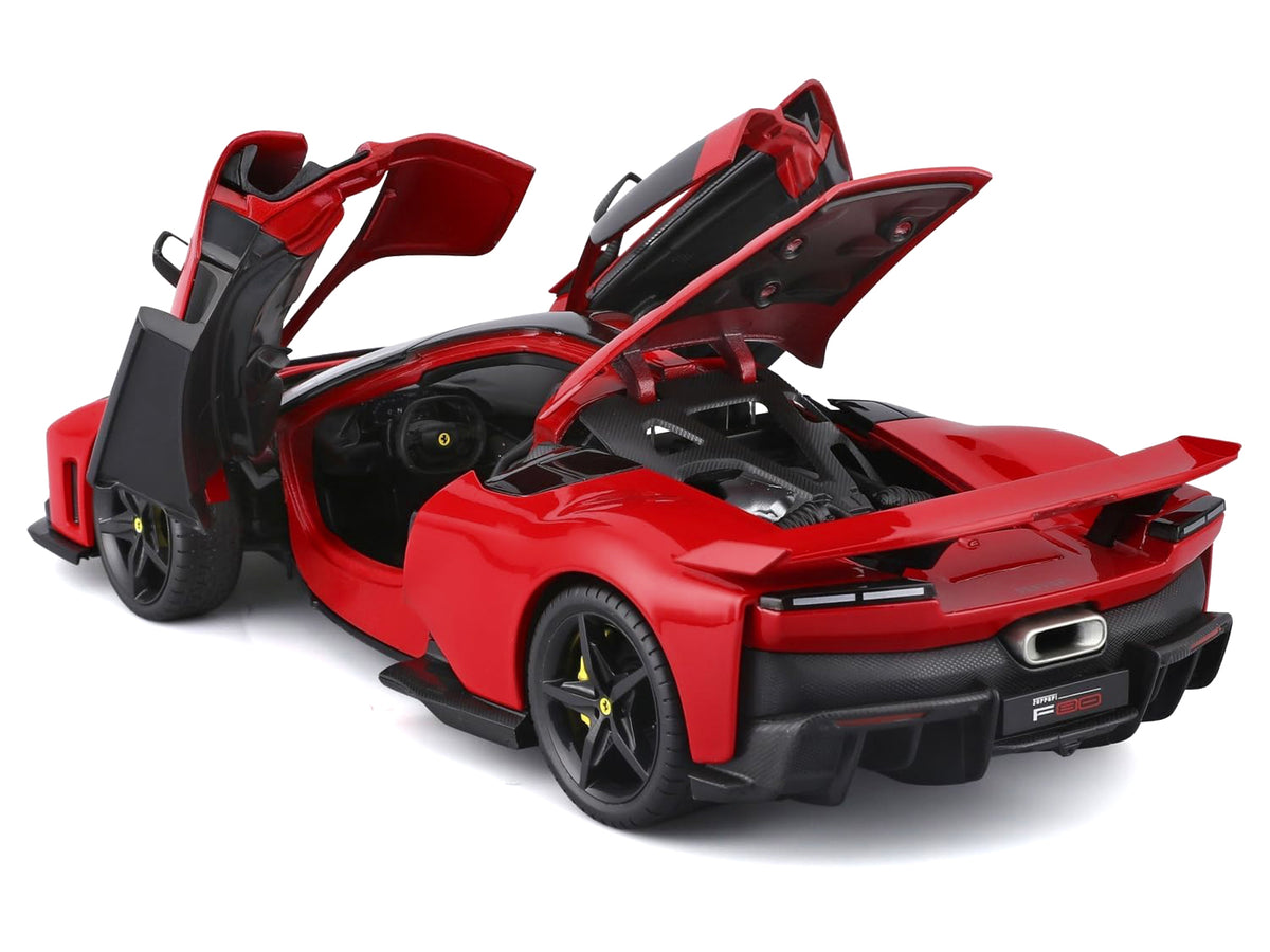 Ferrari F80 Red with Black Top "Race + Play" Series 1/24 Diecast Model Car