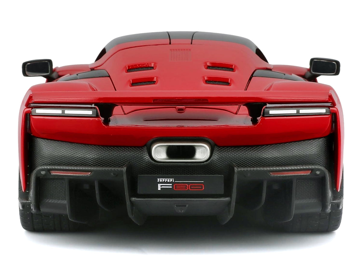 Ferrari F80 Red with Black Top "Race + Play" Series 1/24 Diecast Model Car