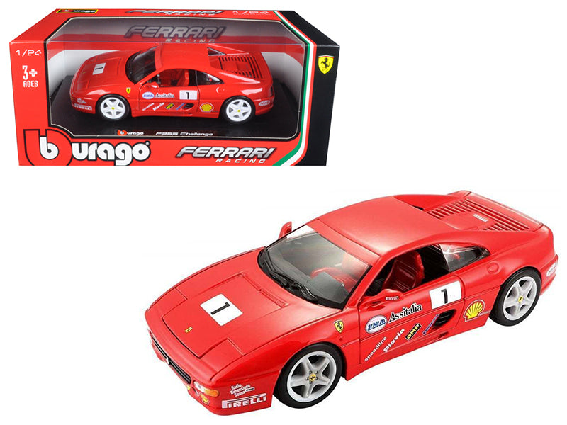 Ferrari F355 Challenge Red 1/24 Diecast Model Car