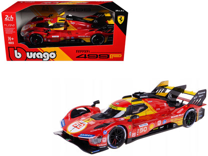 Ferrari 499P #50 Antonio Fuoco - Miguel Molina - Nicklas Nielsen "Ferrari AF Corse" Winner "24 Hours of Le Mans" (2024) "Racing" Series 1/24 Diecast Model Car