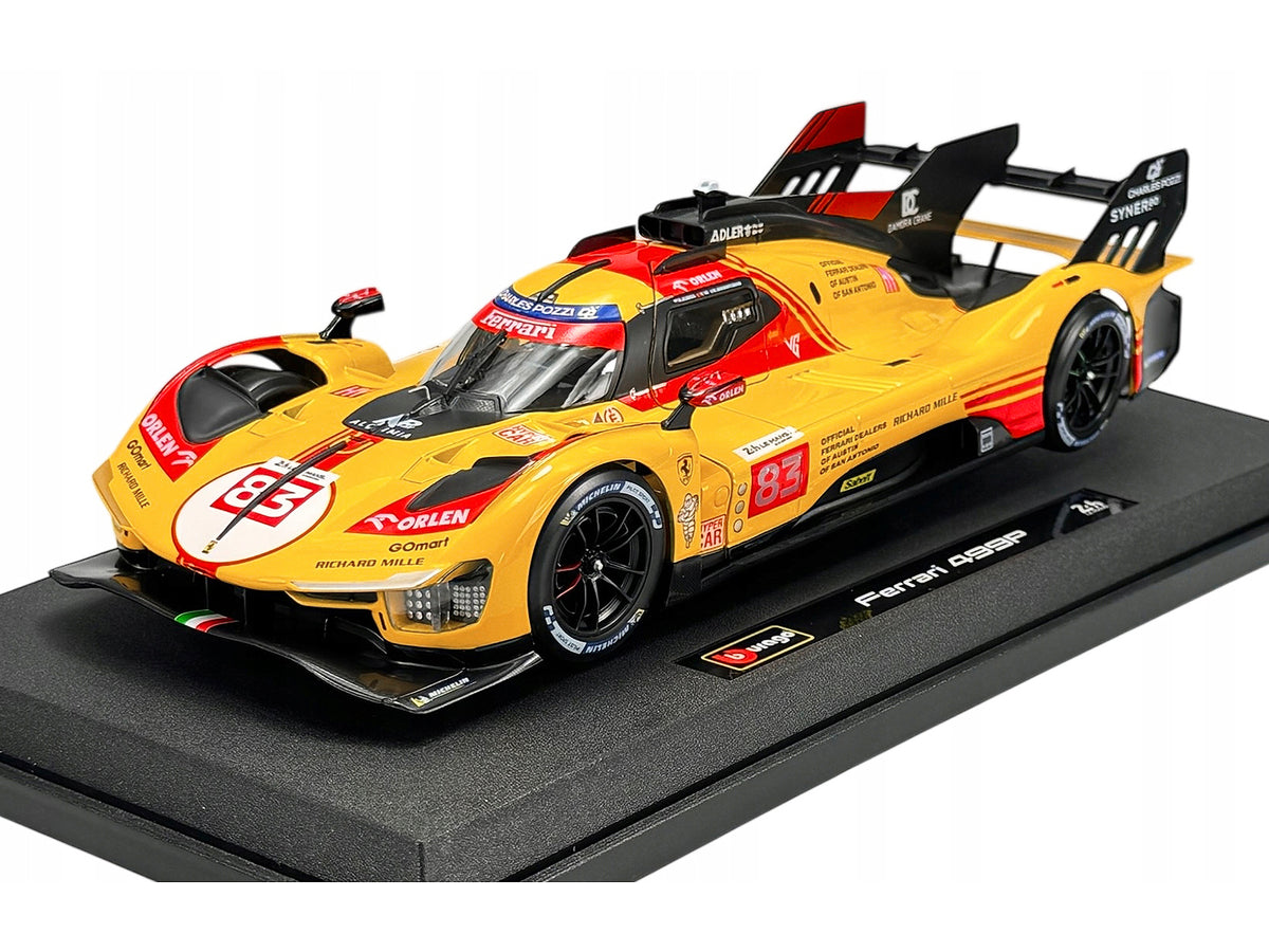 Ferrari 499P #83 Robert Kubica - Robert Shwartzman - Yifei Ye "24 Hours of Le Mans" (2024) "Racing" Series  1/24 Diecast Model Car