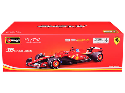 Ferrari SF-24 #16 Charles Leclerc Formula One F1 World Championship (2024) "Formula Racing" Series 1/24 Diecast Model Car