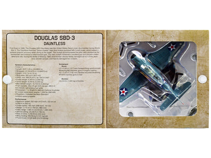 Douglass SBD-3 Dauntless Bomber Plane (United States Navy 1938) 1/72 Diecast Model