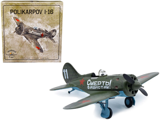 Polikarpov I-16 Fighter Plane (USSR 1933) 1/72 Diecast Model