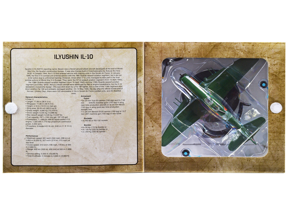 Ilyushin IL-10 Ground Attack Aircraft (USSR 1944) 1/72 Diecast Model