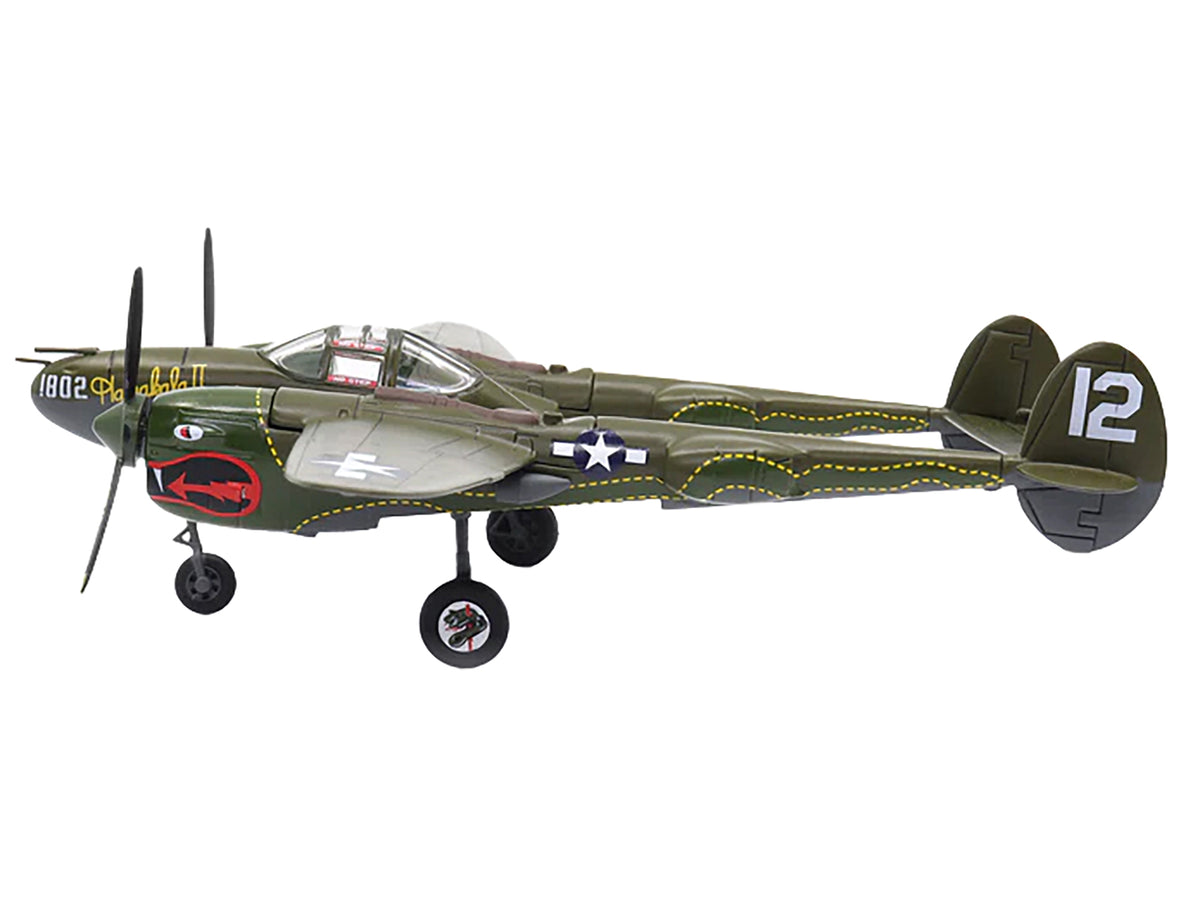 Lockheed P-38 Lightning Fighter Aircraft "Haleakala II 80th FG 459th FS Twin Dragons" (1944) United States Army Air Forces 1/72 Diecast Model