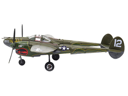 Lockheed P-38 Lightning Fighter Aircraft "Haleakala II 80th FG 459th FS Twin Dragons" (1944) United States Army Air Forces 1/72 Diecast Model