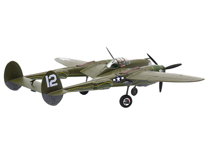 Lockheed P-38 Lightning Fighter Aircraft "Haleakala II 80th FG 459th FS Twin Dragons" (1944) United States Army Air Forces 1/72 Diecast Model