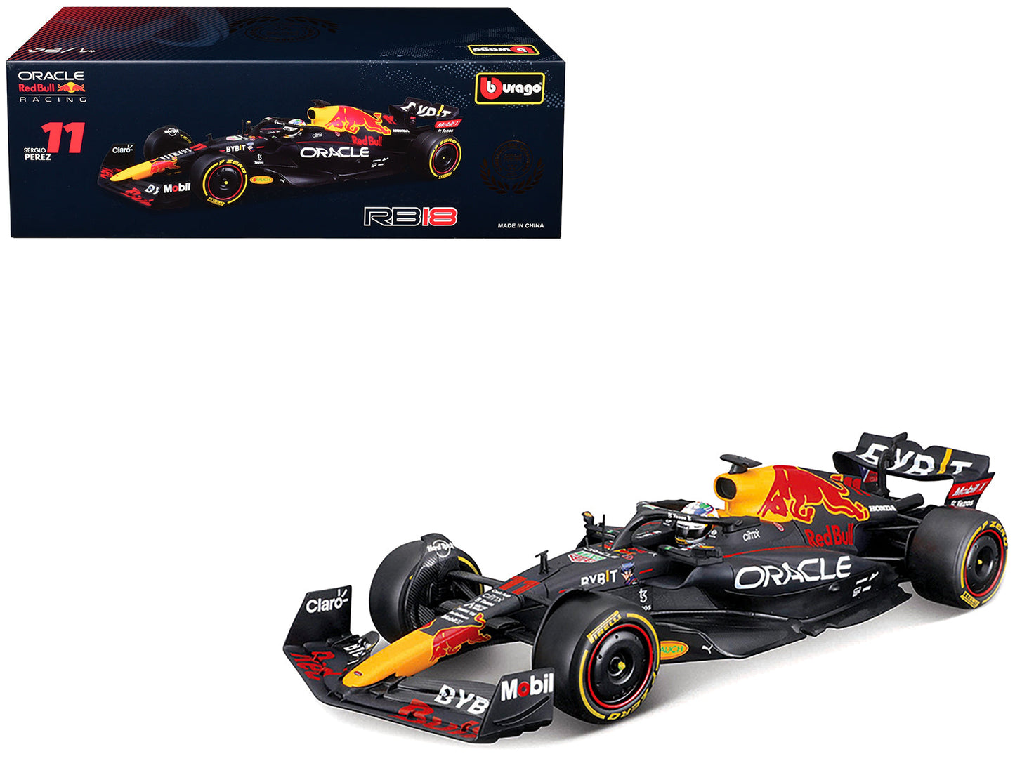 Red Bull Racing RB18 #11 Sergio Perez "Oracle" Winner Formula One F1 "Constructor's Champion" (2022) 1/24 Diecast Model Car