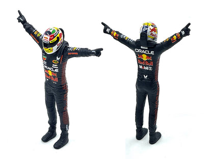 Red Bull Racing RB19 #11 Sergio Perez "Oracle" Formula One F1 Championship "Constructor Champions" (2023) with Driver Figure 1/24 Diecast Model Car