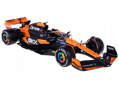 McLaren MCL38 #4 Lando Norris "OKX" Winner Formula One F1 "Miami GP" (2024) with Driver Figure "Race" Series 1/24 Diecast Model Car