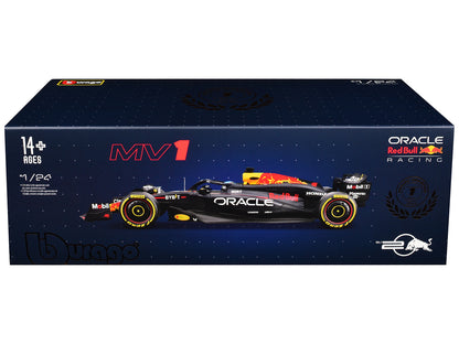 Red Bull Racing RB20 #1 Max Verstappen "Oracle" Winner Formula One F1 Championship "Drivers' Champion" (2024) with Display Case 1/24 Diecast Model Car