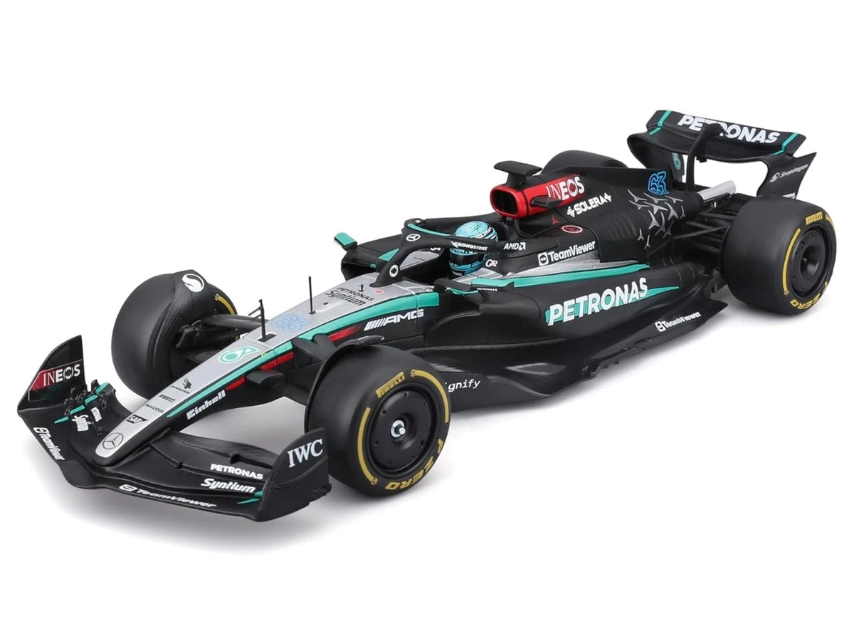 Mercedes-AMG F1 W15 E Performance #63 George Russell "Petronas" Formula One F1 "World Championship" (2024) 1/24 Diecast Model Car