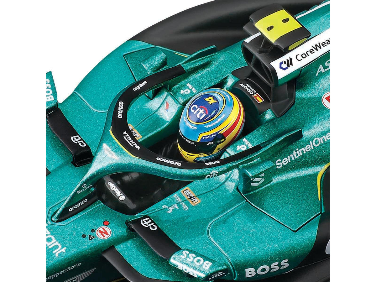 Aston Martin AMR25 #14 Fernando Alonso "Aramco" Formula One F1 "World Championship" (2025) 1/24 Diecast Model Car