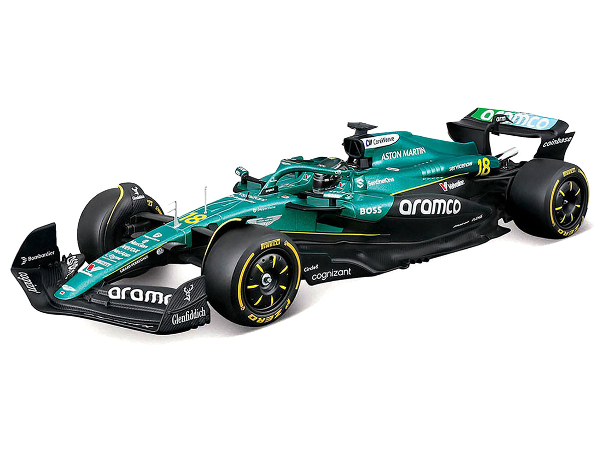 Aston Martin AMR25 #18 Lance Stroll "Aramco" Formula One F1 "World Championship" (2025) 1/24 Diecast Model Car