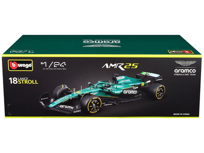 Aston Martin AMR25 #18 Lance Stroll "Aramco" Formula One F1 "World Championship" (2025) 1/24 Diecast Model Car