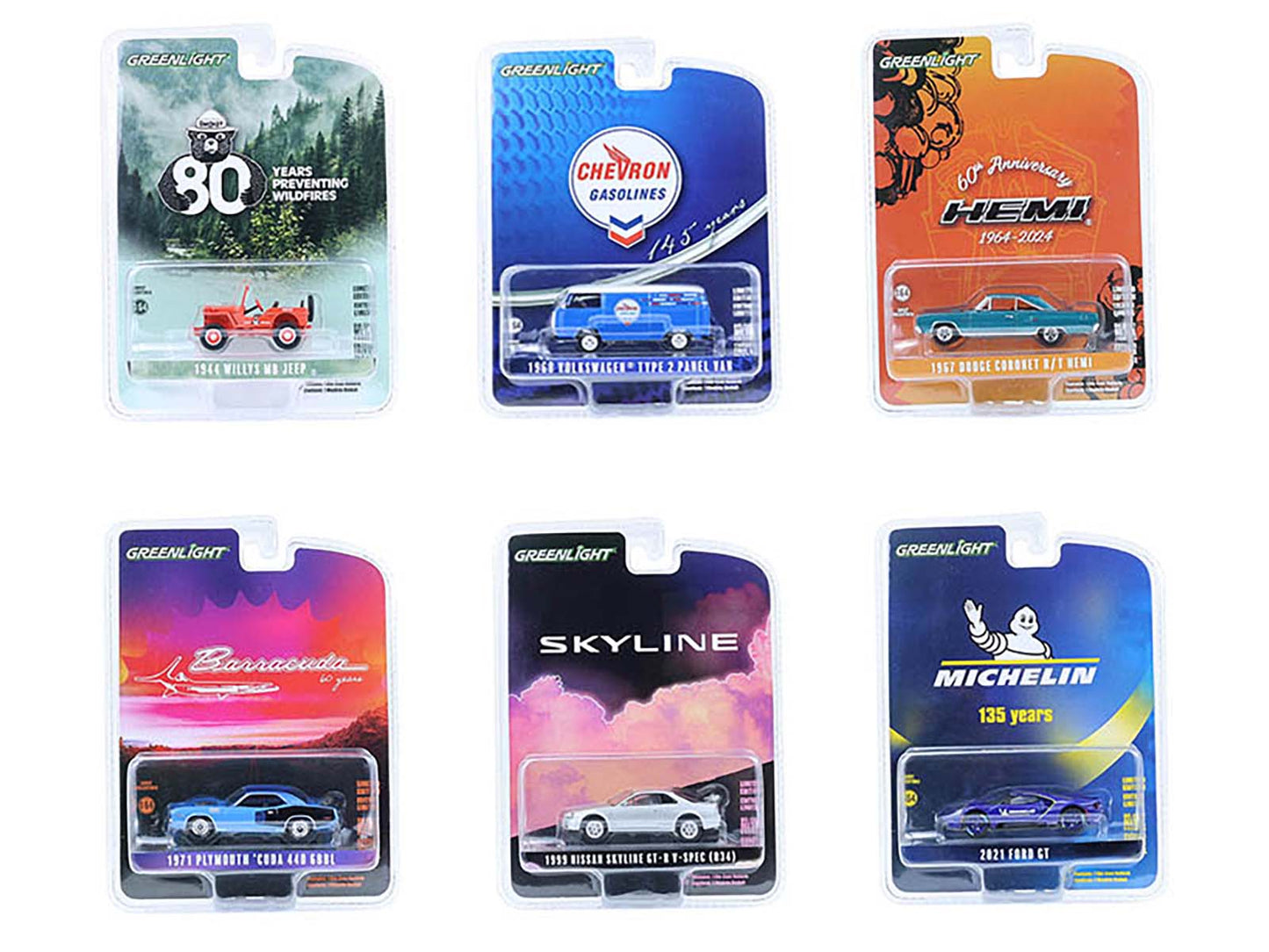 "Anniversary Collection" Set of 6 pieces Series 17 1/64 Diecast Model Cars