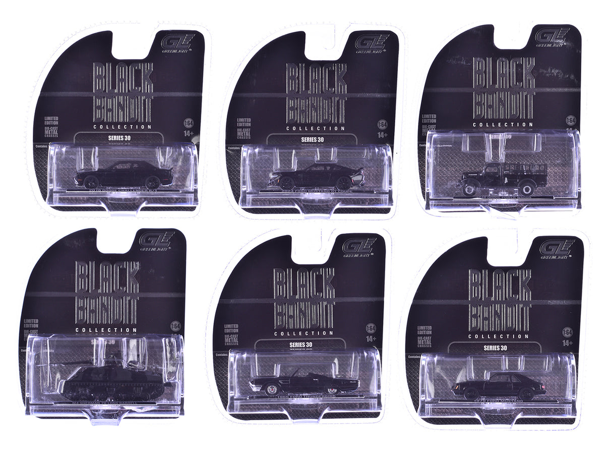 "Black Bandit" 6 piece Set Series 30 1/64 Diecast Model Cars