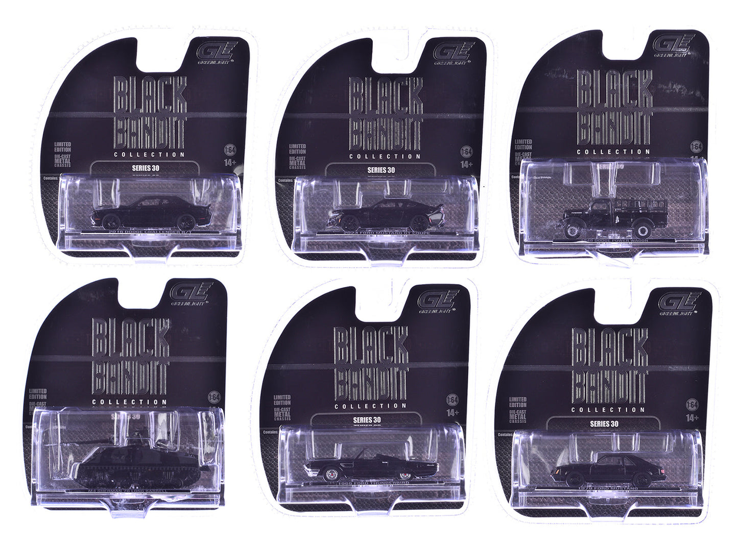 "Black Bandit" 6 piece Set Series 30 1/64 Diecast Model Cars