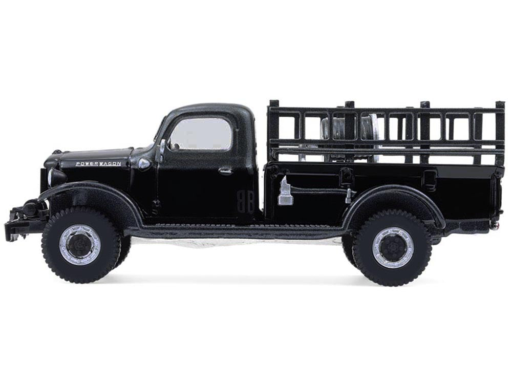 1946 Dodge Power Wagon Fire Truck Black "Black Bandit" Series 30 1/64 Diecast Model Car