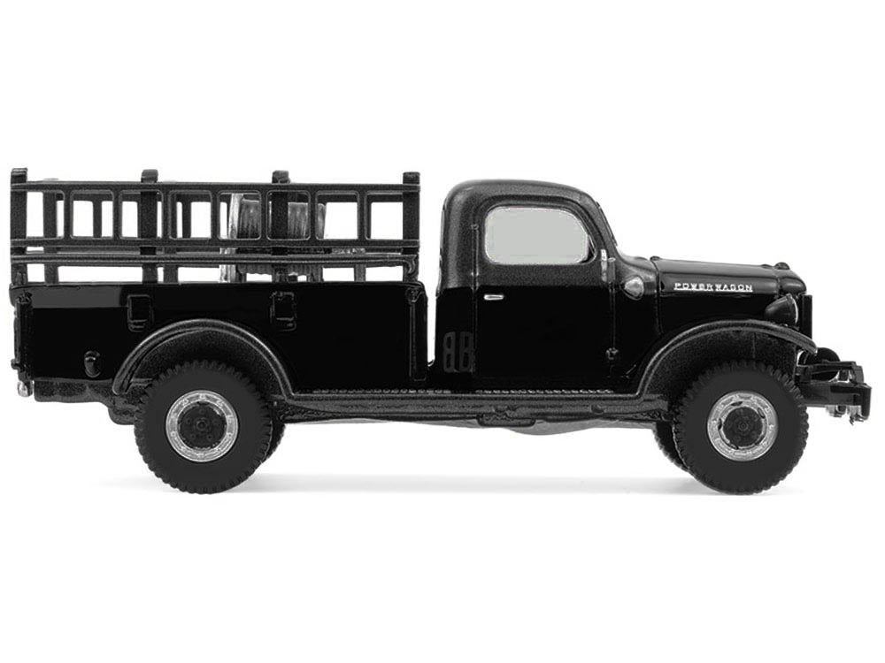 1946 Dodge Power Wagon Fire Truck Black "Black Bandit" Series 30 1/64 Diecast Model Car