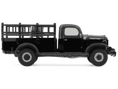 1946 Dodge Power Wagon Fire Truck Black "Black Bandit" Series 30 1/64 Diecast Model Car