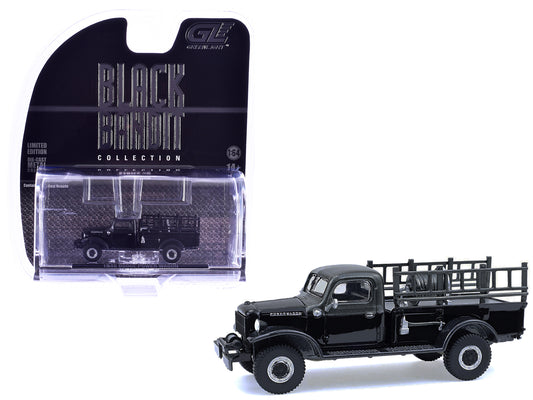 1946 Dodge Power Wagon Fire Truck Black "Black Bandit" Series 30 1/64 Diecast Model Car