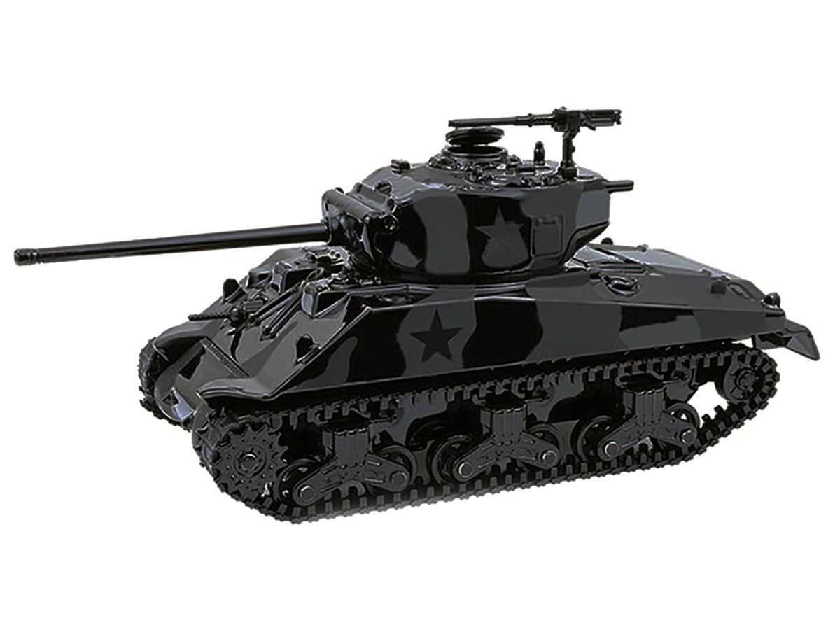 M4 Sherman 76 Long Barrell Tank Black Camouflage "Black Bandit" Series 30 1/64 Diecast Model Car
