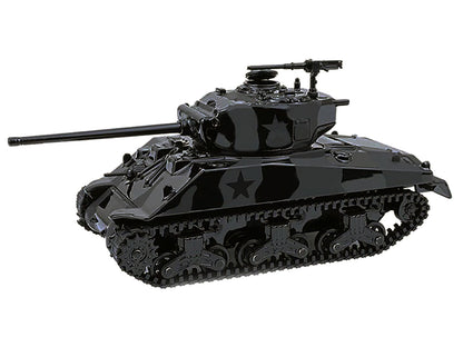 M4 Sherman 76 Long Barrell Tank Black Camouflage "Black Bandit" Series 30 1/64 Diecast Model Car