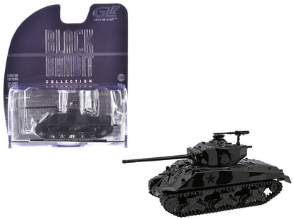 M4 Sherman 76 Long Barrell Tank Black Camouflage "Black Bandit" Series 30 1/64 Diecast Model Car