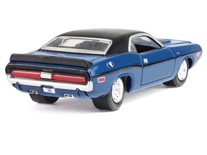 1970 Dodge Challenger Blue with Black Top "America 250 Edition" "Anniversary Collection" Series 18 1/64 Diecast Model Car
