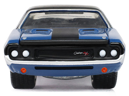 1970 Dodge Challenger Blue with Black Top "America 250 Edition" "Anniversary Collection" Series 18 1/64 Diecast Model Car