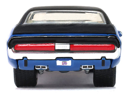 1970 Dodge Challenger Blue with Black Top "America 250 Edition" "Anniversary Collection" Series 18 1/64 Diecast Model Car