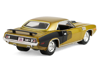 1971 Plymouth Hemi ‘Cuda Gold Metallic with Black Accents "America 250 Edition" "Anniversary Collection" Series 18 1/64 Diecast Model Car