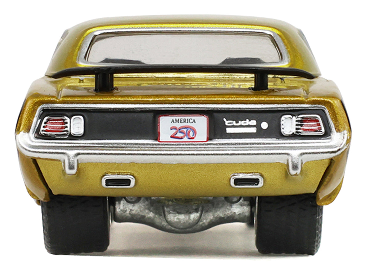 1971 Plymouth Hemi ‘Cuda Gold Metallic with Black Accents "America 250 Edition" "Anniversary Collection" Series 18 1/64 Diecast Model Car